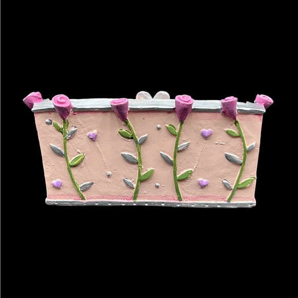 Vintage Scott’s Collectables hearts and flowers Business Card Holder New! - Picture 8 of 13